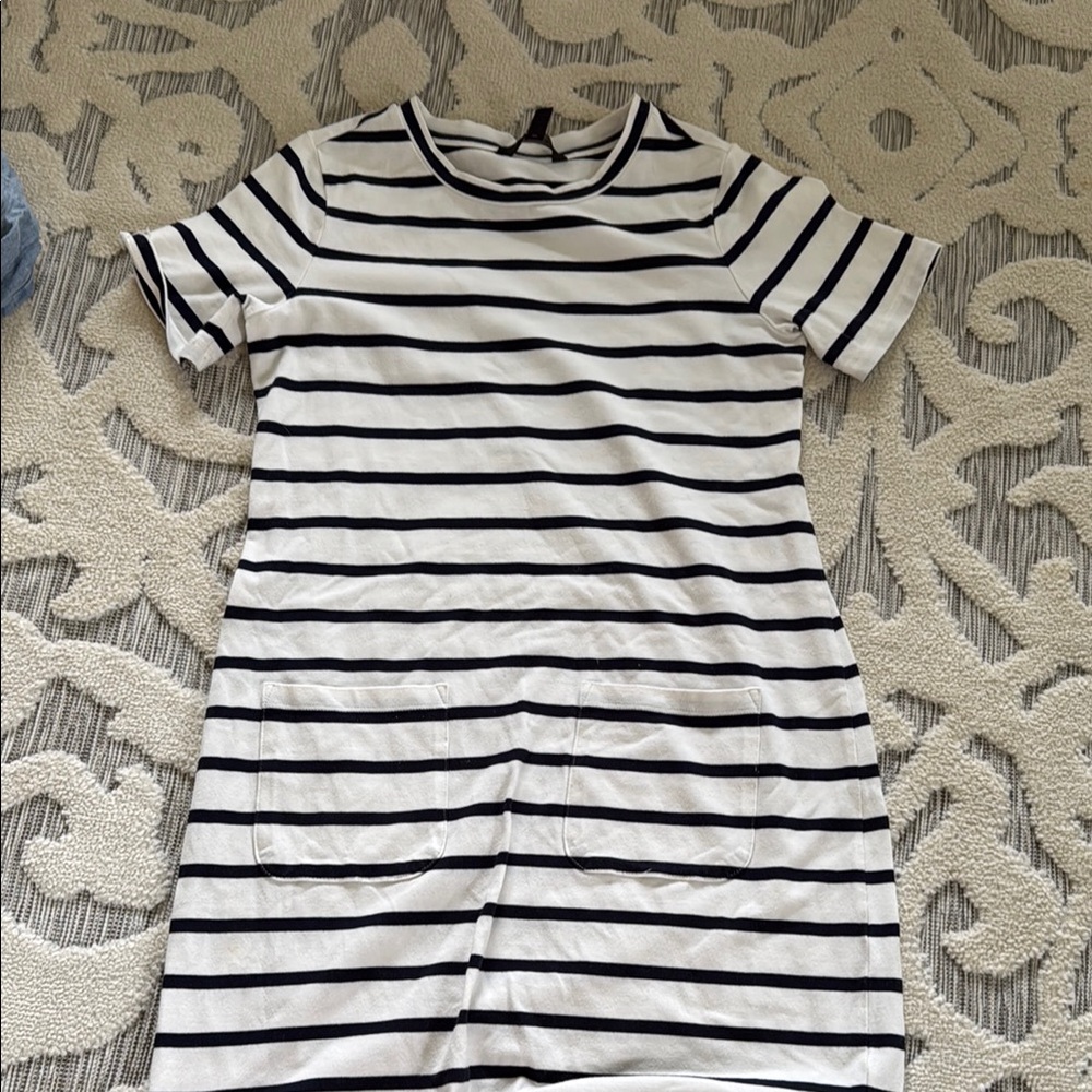 Banana Republic Striped Black and White Dress